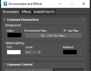 3dsmax Redshift OSL map for environment